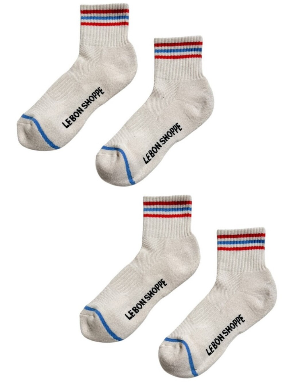 2 Pairs of Le Bon Shoppe Girlfriend Socks - Leche